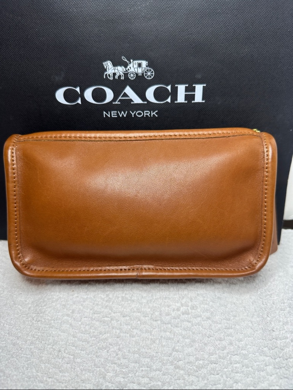 Icon Coach Makeup brown Leather Bag - Picture 2 of 9